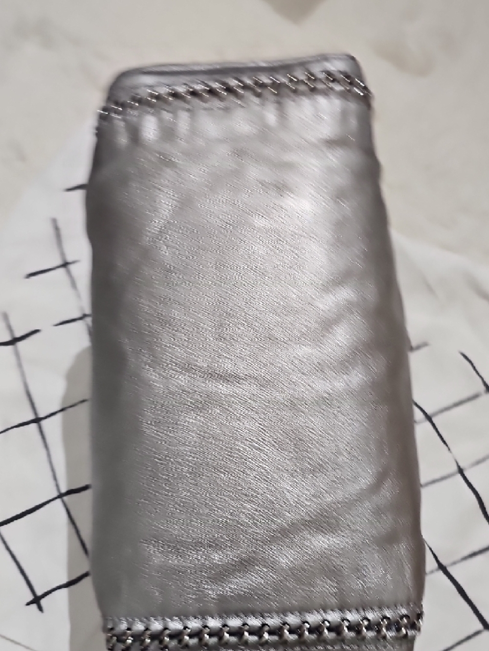 CHANEL Silver Bowling Bag Leather Chain-Handle Shoulder Bag - Picture 11 of 16
